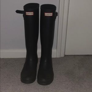 Matte Black Hunter Rain Boots